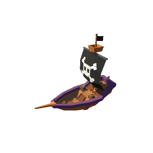 Pirate Ship 03 Skeleton A Purple